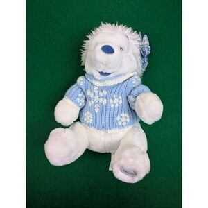 Winnie The Pooh Plush White Blue Snowflake Sweater Disney Store Exclusive NWT